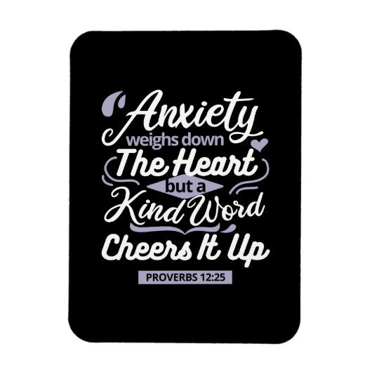 Christian Encouragement Quote – Anxiety & Kindness マグネット (縦)