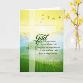 Christian Encouragement Summer Meadow and Cross カード (黄色い花)