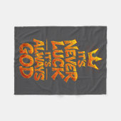 Christian Faith God Quote Religious Belief Men Wom フリースブランケット (正面(横))