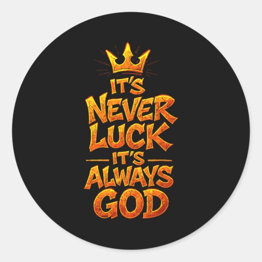 Christian Faith God Quote Religious Belief Men Wom ラウンドシール (正面)