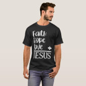 Christian Faith Hope Love Equals Jesus  Bible Sayi Tシャツ (正面フル)