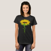 Christian Faith Jesus Flower Yellow Sunflower Evan Tシャツ (正面フル)