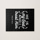 Christian Faith Quote – Trust in God Psalm 91:2 ジグソーパズル (横)