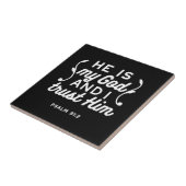 Christian Faith Quote – Trust in God Psalm 91:2 タイル (側面)