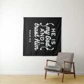 Christian Faith Quote – Trust in God Psalm 91:2 タペストリー (インサイチュ(横))