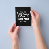 Christian Faith Quote – Trust in God Psalm 91:2 チラシ (手)