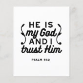 Christian Faith Quote – Trust in God Psalm 91:2 チラシ (裏面)