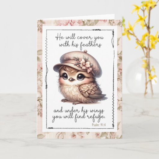 Christian Faith Words Of Comfort カード (黄色い花)