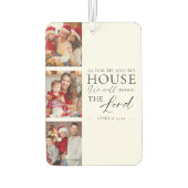 Christian Family Photo Joshua 24:15 Bible Verse カーエアーフレッシュナー (裏面)