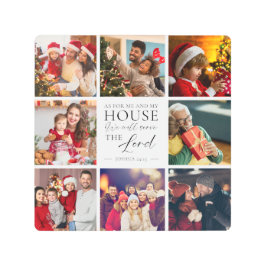 Christian Family Photo Joshua 24:15 Bible Verse メタルプリント