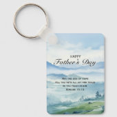Christian Fathers Day Bible Verse キーホルダー (正面)