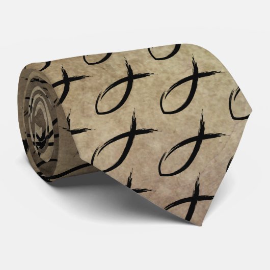 Christian Fish Christianity Custom Necktie ネクタイ (ロール)