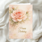 Christian Floral Birthday Card Blush Rose カード