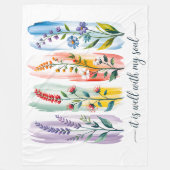 Christian Floral Frequency Custom Fleece Blanket  フリースブランケット (正面)