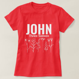 Christian Floral John Three Sixteen (3:16) Tシャツ