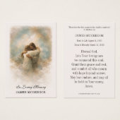 Christian Funeral Memorial Jesus Prayer Card (正面&裏面)