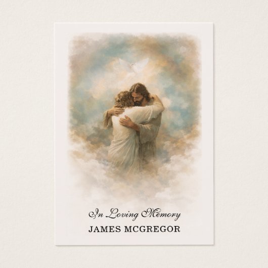 Christian Funeral Memorial Jesus Prayer Card (正面)