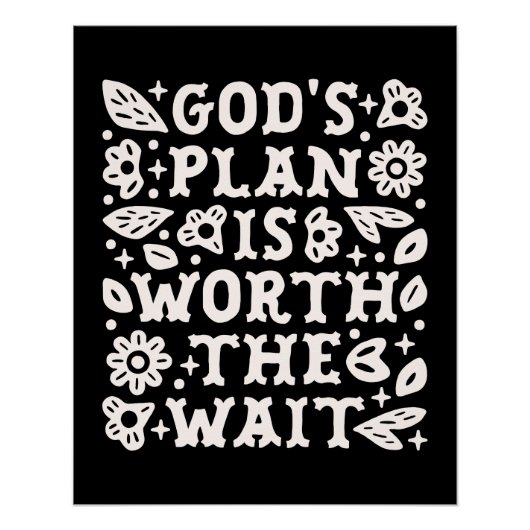 Christian girl mental health quotes trust god plan ポスター (正面)