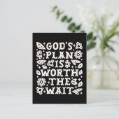 Christian girl mental health quotes trust god plan ポストカード (スタンド正面)