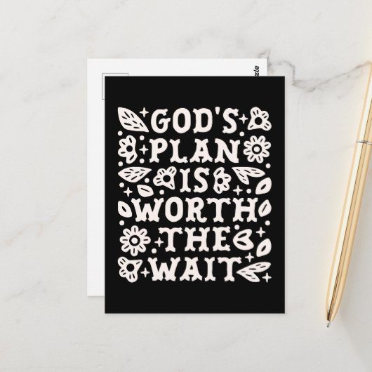 Christian girl mental health quotes trust god plan ポストカード (正面/裏面インサイチュ)