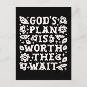 Christian girl mental health quotes trust god plan ポストカード (正面)
