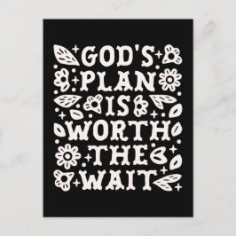 Christian girl mental health quotes trust god plan ポストカード