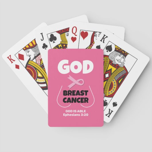 Christian GOD IS BIGGER THAN BREAST CANCER  トランプ (裏面)
