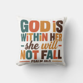 Christian - God is Within Her Custom Bible Verse クッション (正面)