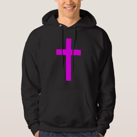 Christian God Jesus Cross Magenta パーカ (正面)