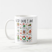 Christian God Say I Am Christmas Jesus Faith Bible コーヒーマグカップ (左)