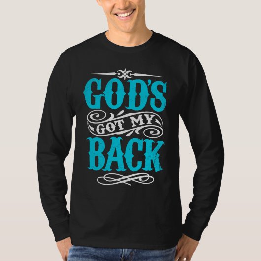 Christian God's Got My Back Christian Jesus Men Wo Tシャツ (正面)