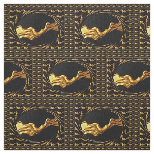 Christian Gold Black Monochrome Decor Fabric By Ya ファブリック (見本)