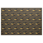 Christian Gold Black Monochrome Decor Fabric By Ya ファブリック (ファットクウォーター)