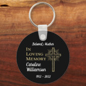  Christian Gold Cross Remberance Memorial キーホルダー (正面)
