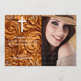 Christian Grad Graduation Photo I can do all thing 案内状