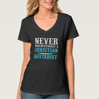 Christian Guitarist Never Church Worship Guitar Pl Tシャツ