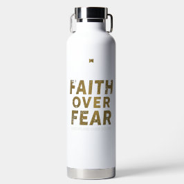 Christian Gym Shirt | Faith Over Fear Workout Moti ウォーターボトル