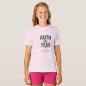 Christian Gym Shirt | Faith Over Fear Workout Moti Tシャツ (正面フル)