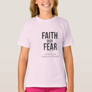 Christian Gym Shirt | Faith Over Fear Workout Moti Tシャツ