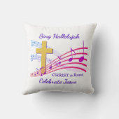 Christian HALLELUJAH CHRIST IS RISEN Easter クッション (裏面)