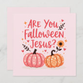 Christian Halloween Are You Falloween Jesus シーズンカード (正面/裏面)