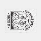 Christian Halloween Dry Bones Come Alive Funny Jes フリースブランケット (正面(横))