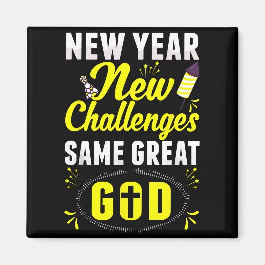Christian Happy New Year New Challenges Same Great マグネット (正面)