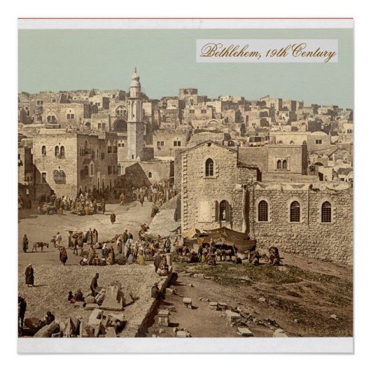 Christian Home Decor Vintage Photo Holy Land ポスター (正面)