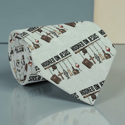 Christian Hooked on Jesus Custom Necktie ネクタイ