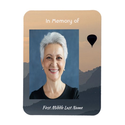 Christian Hot Air Balloon Memorial Keepsake マグネット (縦)