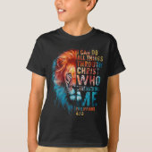 Christian I Can Do All Thing Through Christ Lion F Tシャツ (正面)