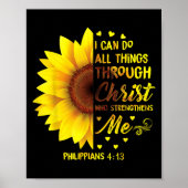 Christian I Can Do All Things Through Christ Bible ポスター (正面)