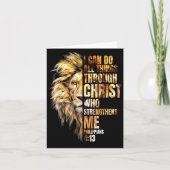 Christian I Can Do All Things Through Christ Lion カード (正面)