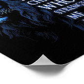 Christian I Can Do All Things Through Christ Lion ポスター (角)